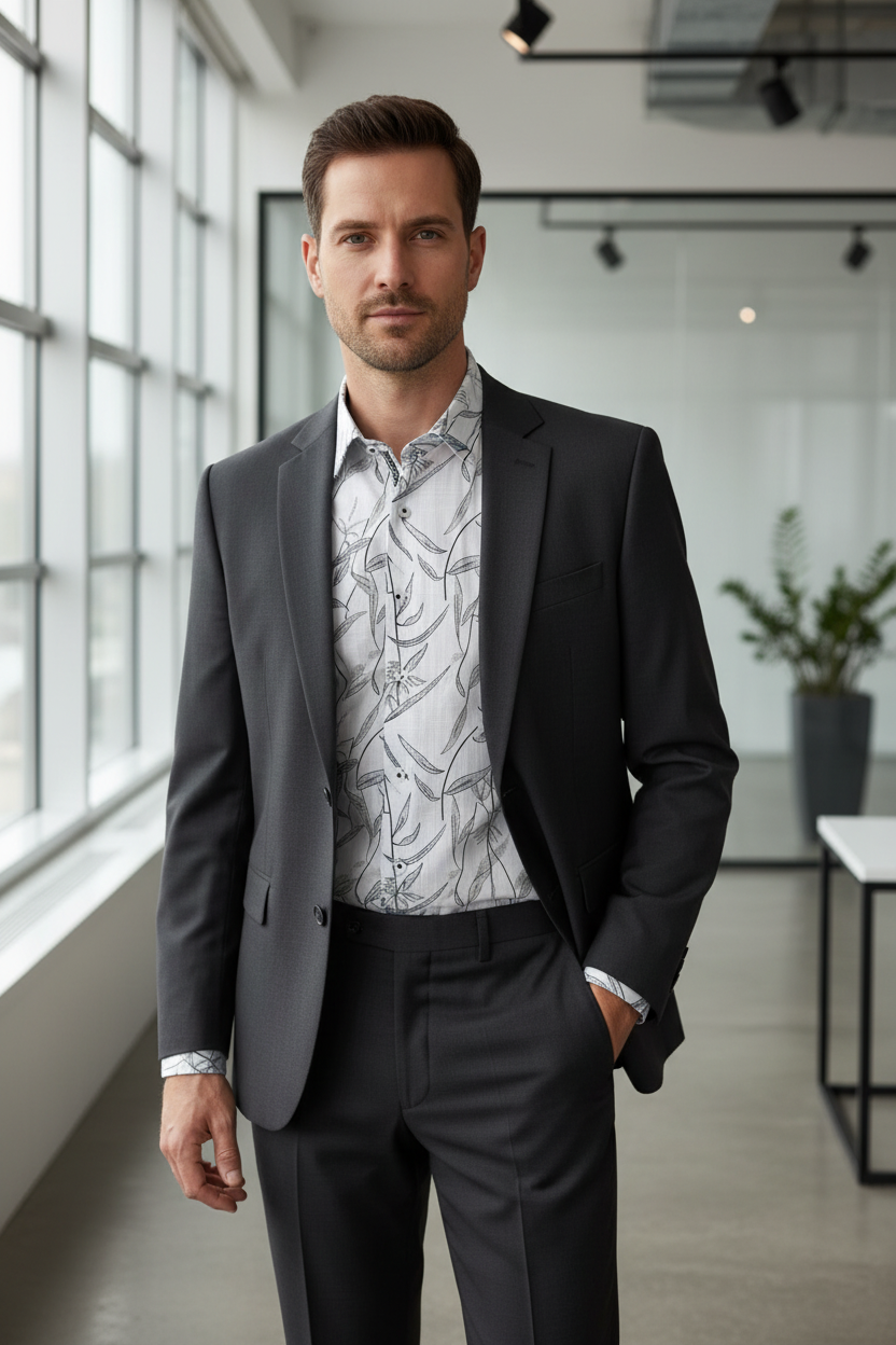 Chemise Duke's Noir & Blanc avec Costume