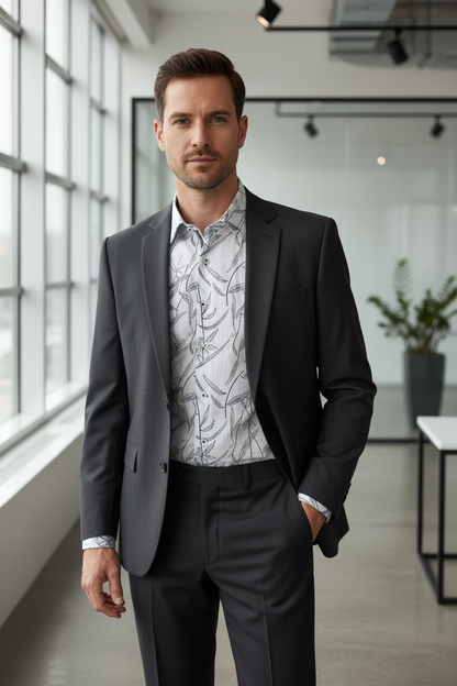 Chemise Duke's Noir & Blanc avec Costume