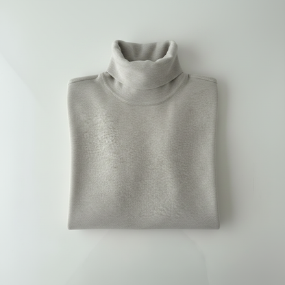 Pull Col Roulé Gris - Version Repassée